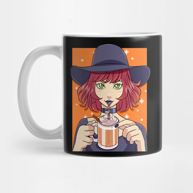 Pumpkin Spice Latte Witch Halloween Coffee Lover by Noseking